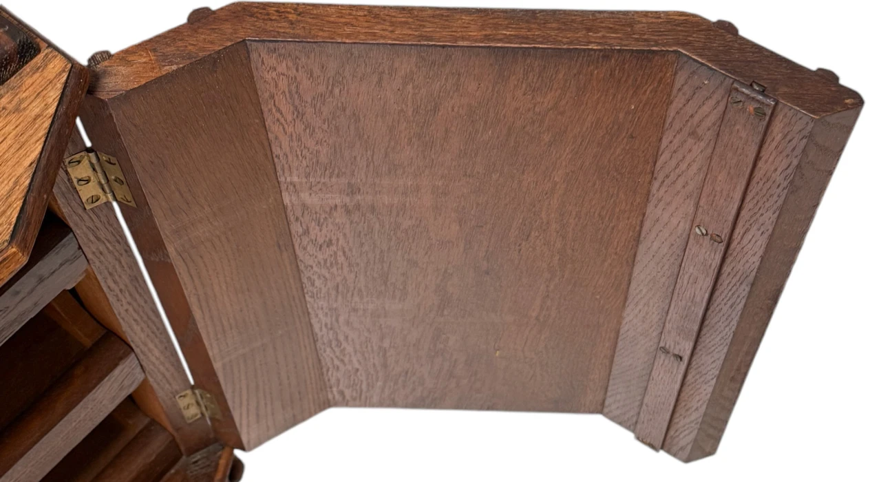 Art Deco Amsterdamse School Oak Pedestal Desk, 1920s